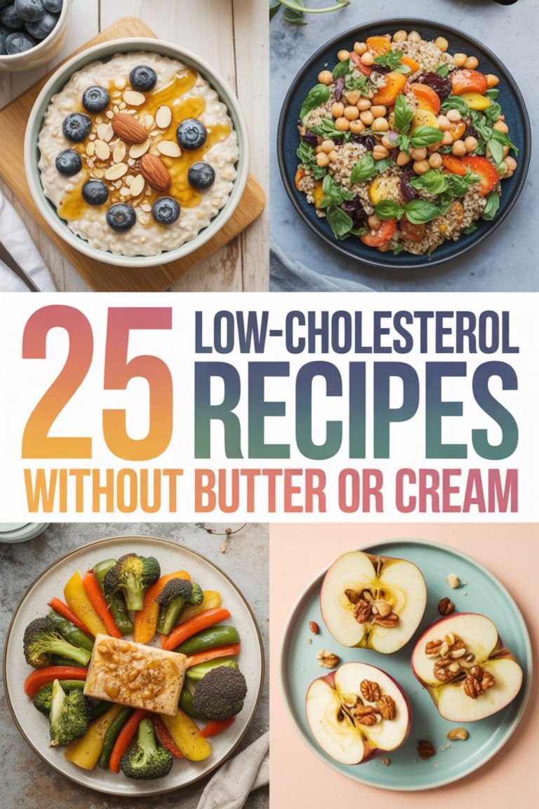 25 Low-Cholesterol Recipes Without Butter or Cream