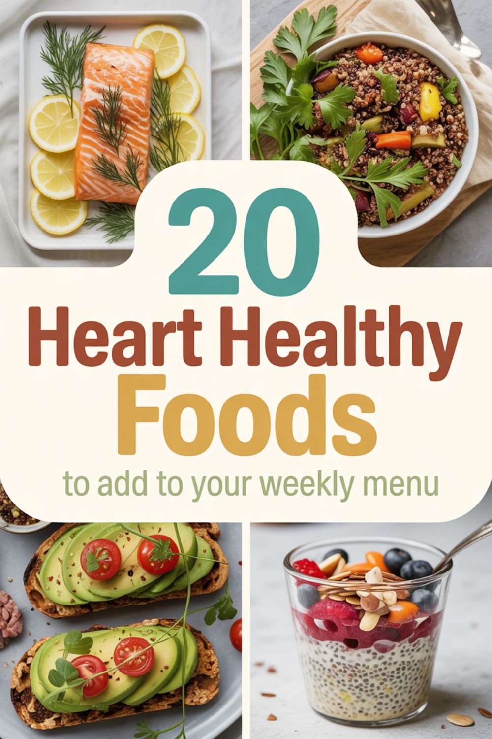 20 Heart Healthy Foods to Add to Your Weekly Menu